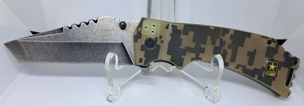 8.5" U.S. ARMY OFFICIAL MILITARY DIGITAL CAMO POCKET KNIFE (A-A1021CS)