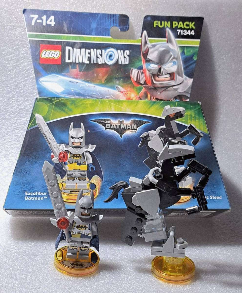 Super Rare - LEGO DIMENSIONS - 2017 - Excalibur Batman and Bionic Steed + 2 Other Transformation