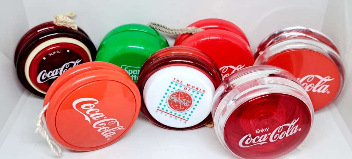 Vintage Coca-Cola Yo-Yo Bundle of 7