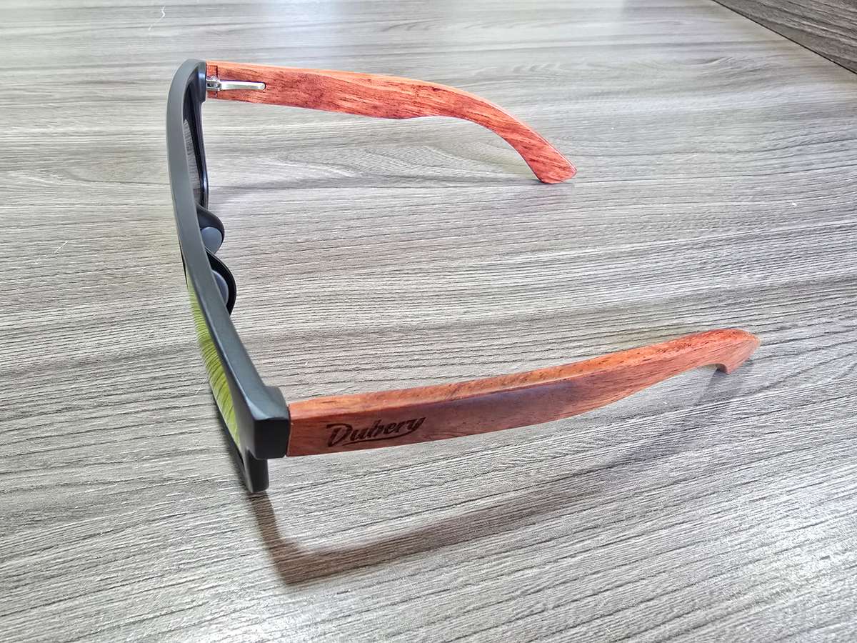 Dubery High Quality Polarized Sunglasses Orange - Wooden