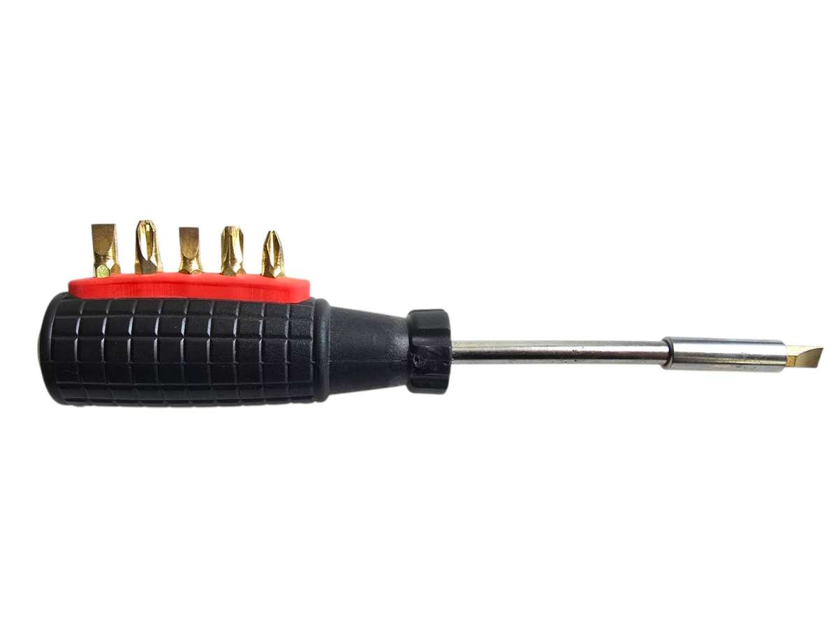 Quality Tools - Screw Driver Handle with 6 Changable Bits