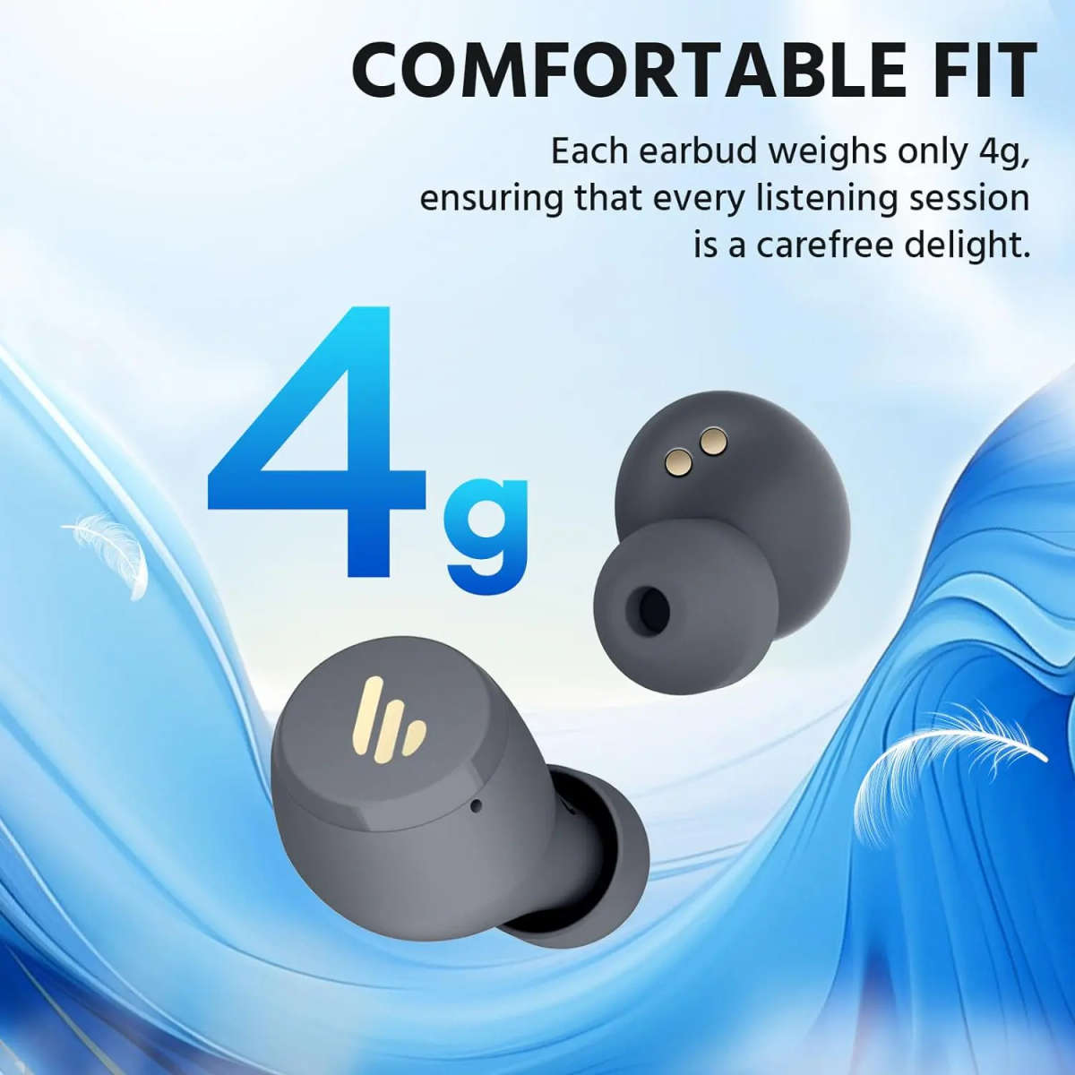 Edifier X3 Lite True Wireless Earbuds - With App Control- Grey