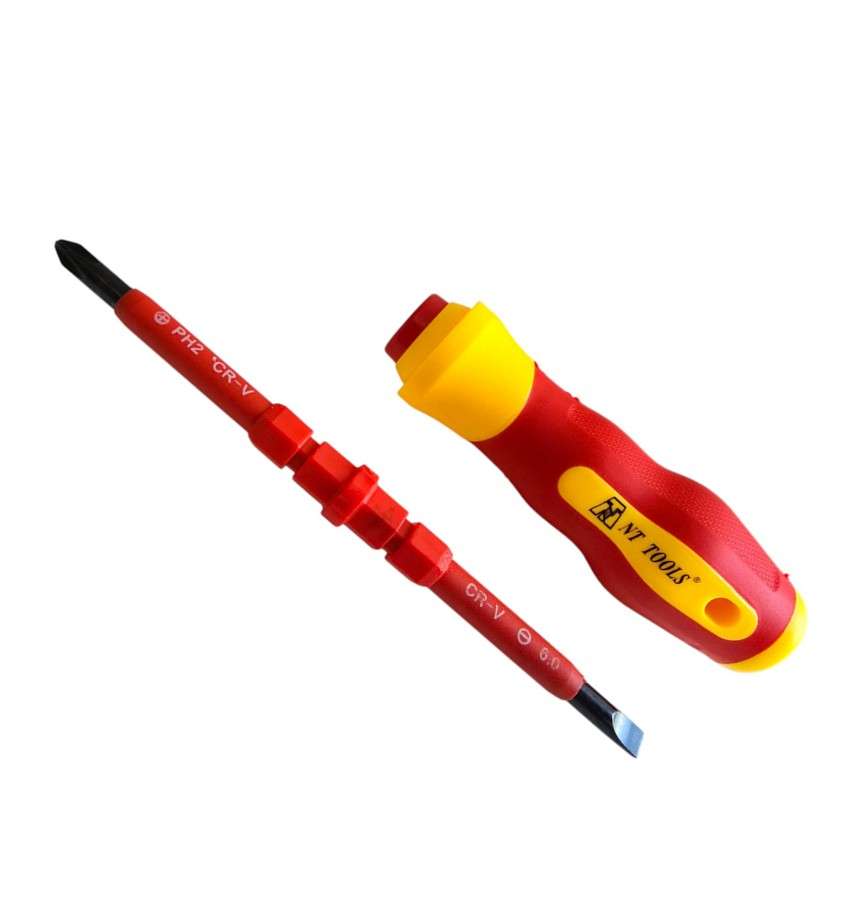 Tools - 2 In 1 Insulated Screw Driver 6x100mm