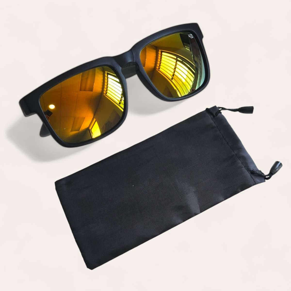 Kdeam Style Retro Vintage Sunglasses Grey Frame - Orange Lens