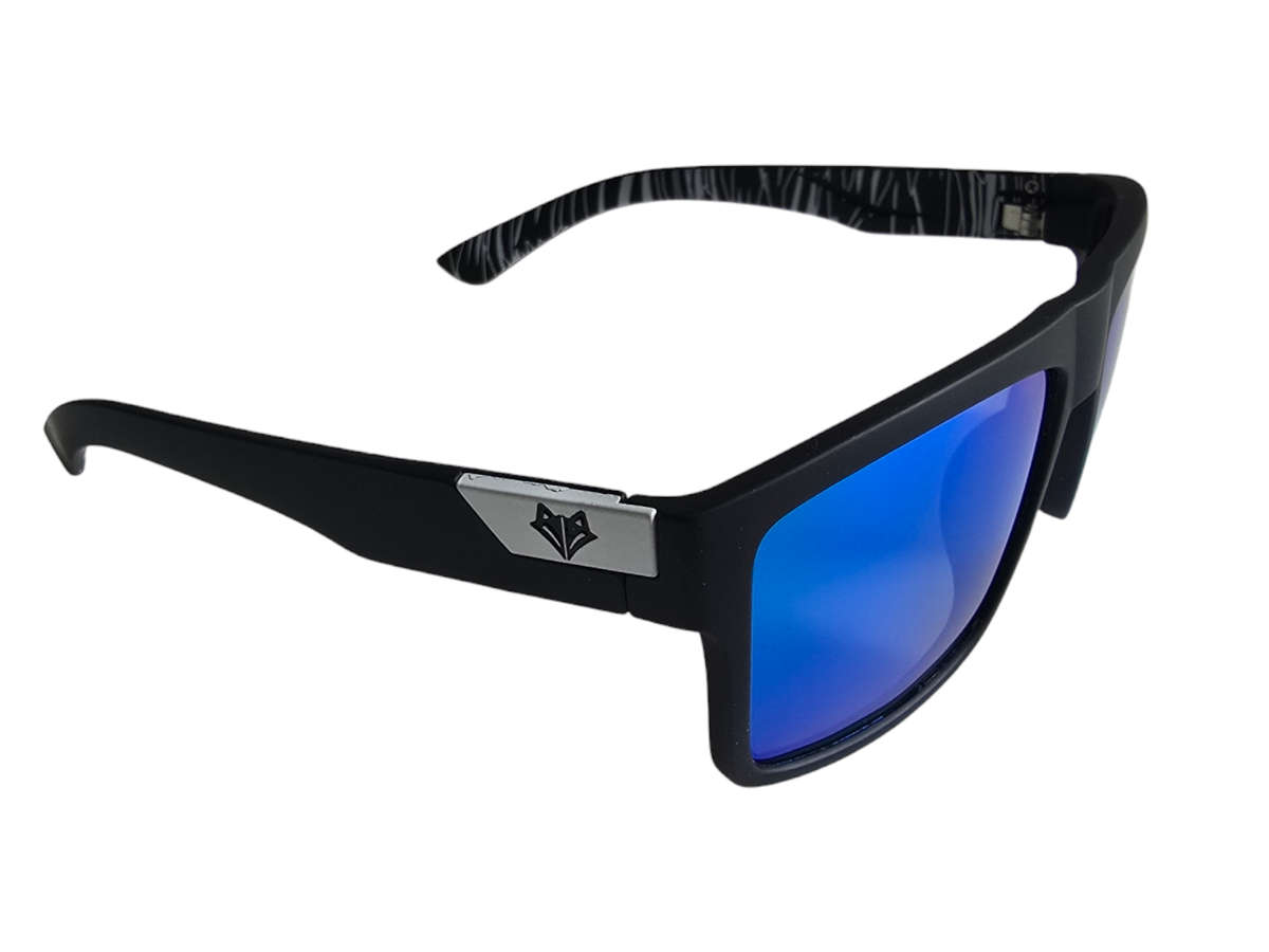 SEPFOX Polarized Sunlasses - Matte Black Frame - Blue Polarized Lenses
