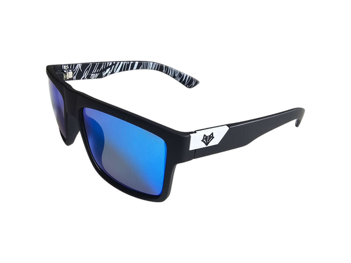 SEPFOX Polarized Sunlasses - Matte Black Frame - Blue Polarized Lenses