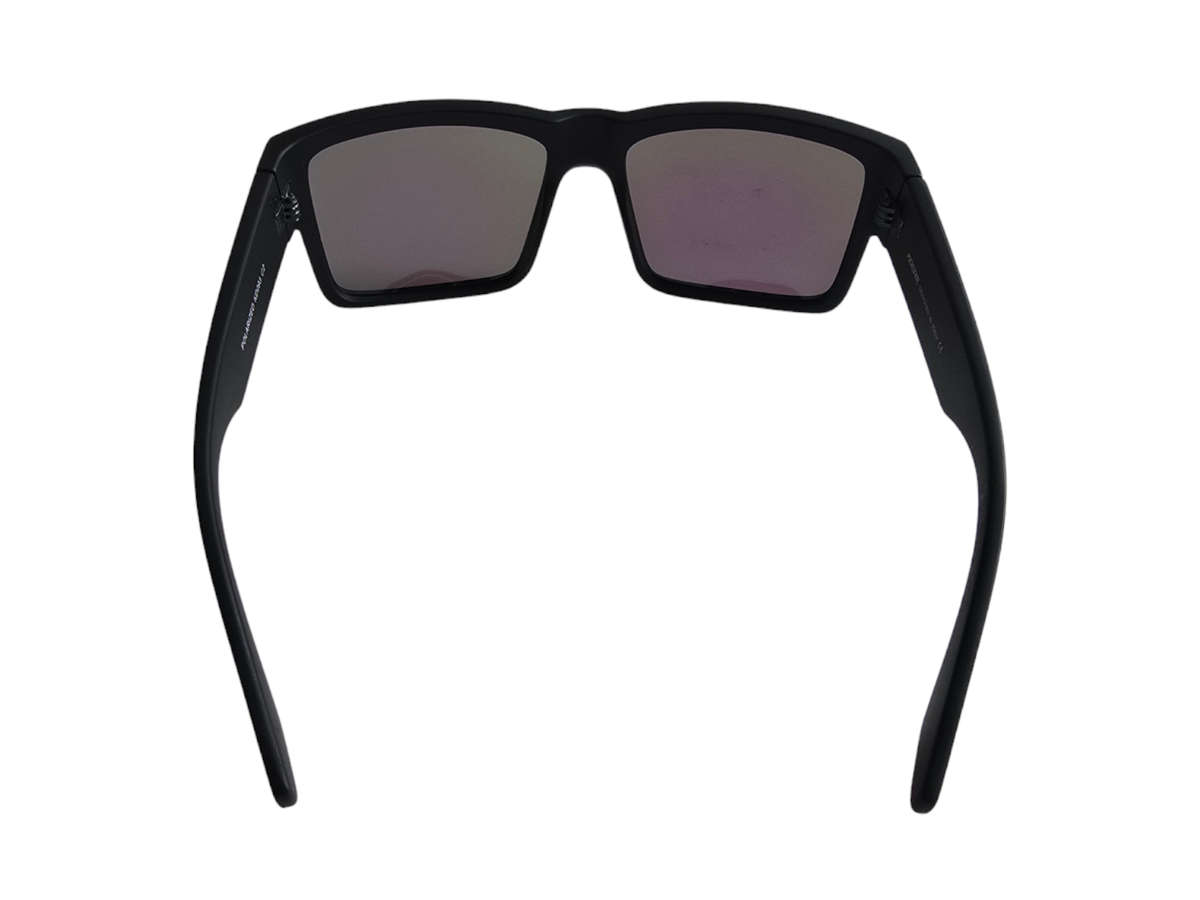 KDEAM High Quality Polarized Men's Classic Square Sunglasses - Matte Black - Green Multi Colour Lens