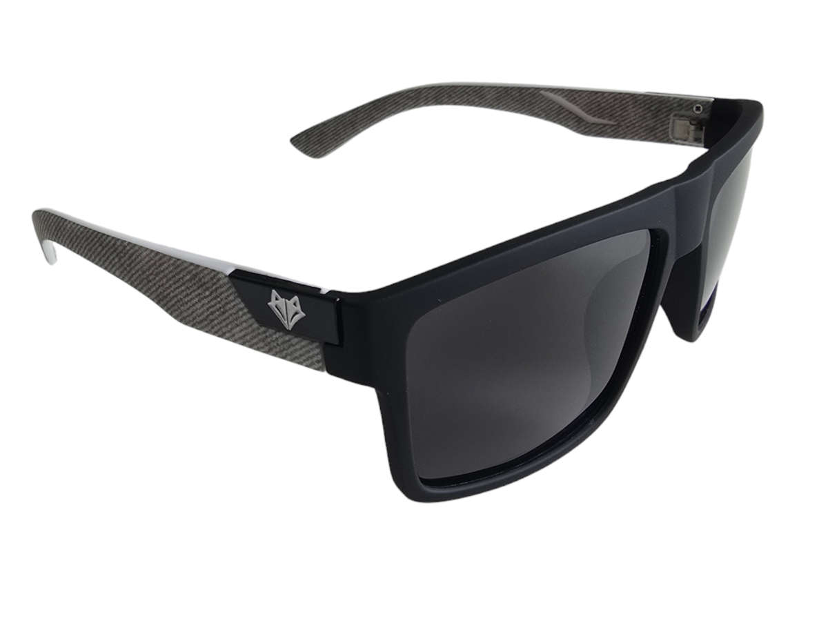 SEPFOX Polarized Sunglasses - Black Frame Grey Temples - Black Polarized Lenses