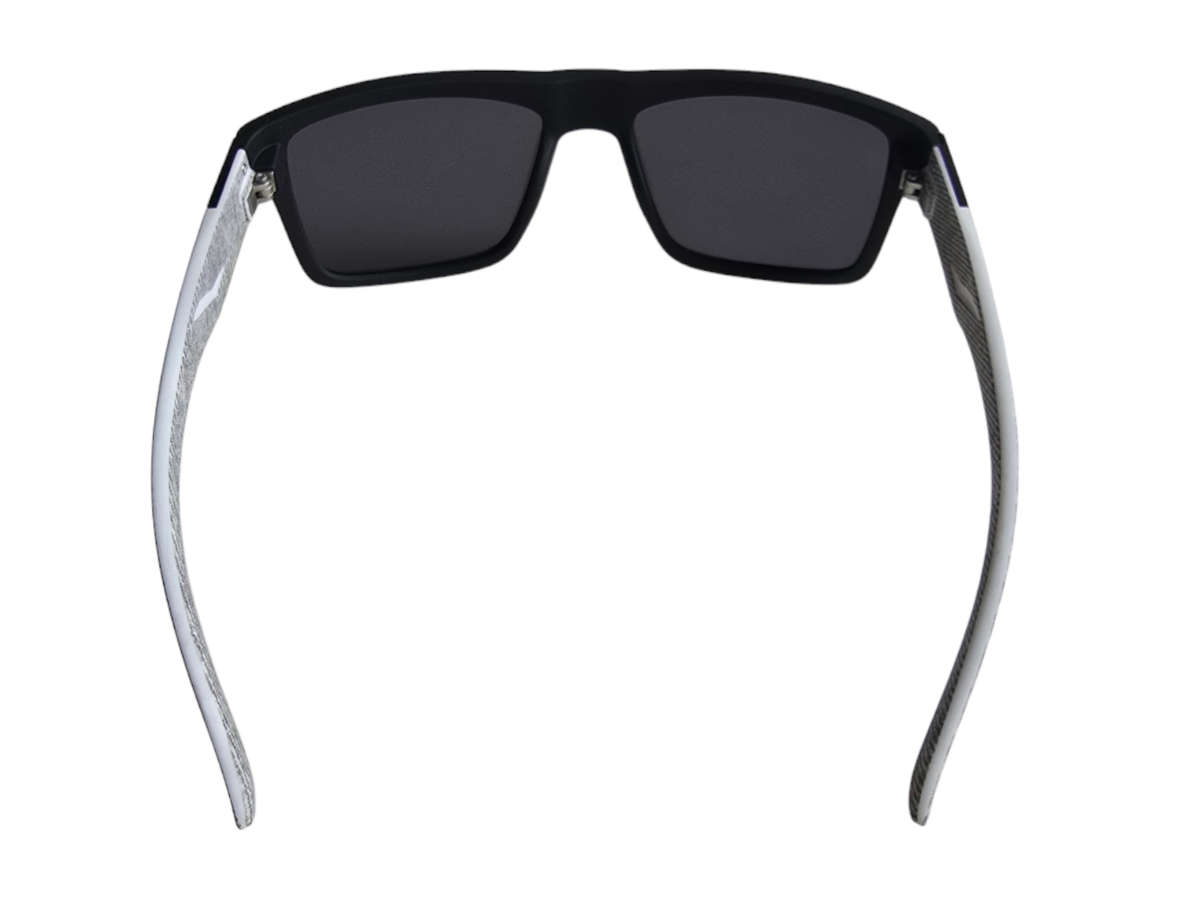 SEPFOX Polarized Sunglasses - Black Frame Grey Temples - Black Polarized Lenses