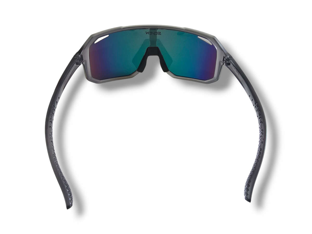 SCVCN Cycling / Cricket Sport Sunglasses Smokey Clear Frame "Orange Multicolour" Lens