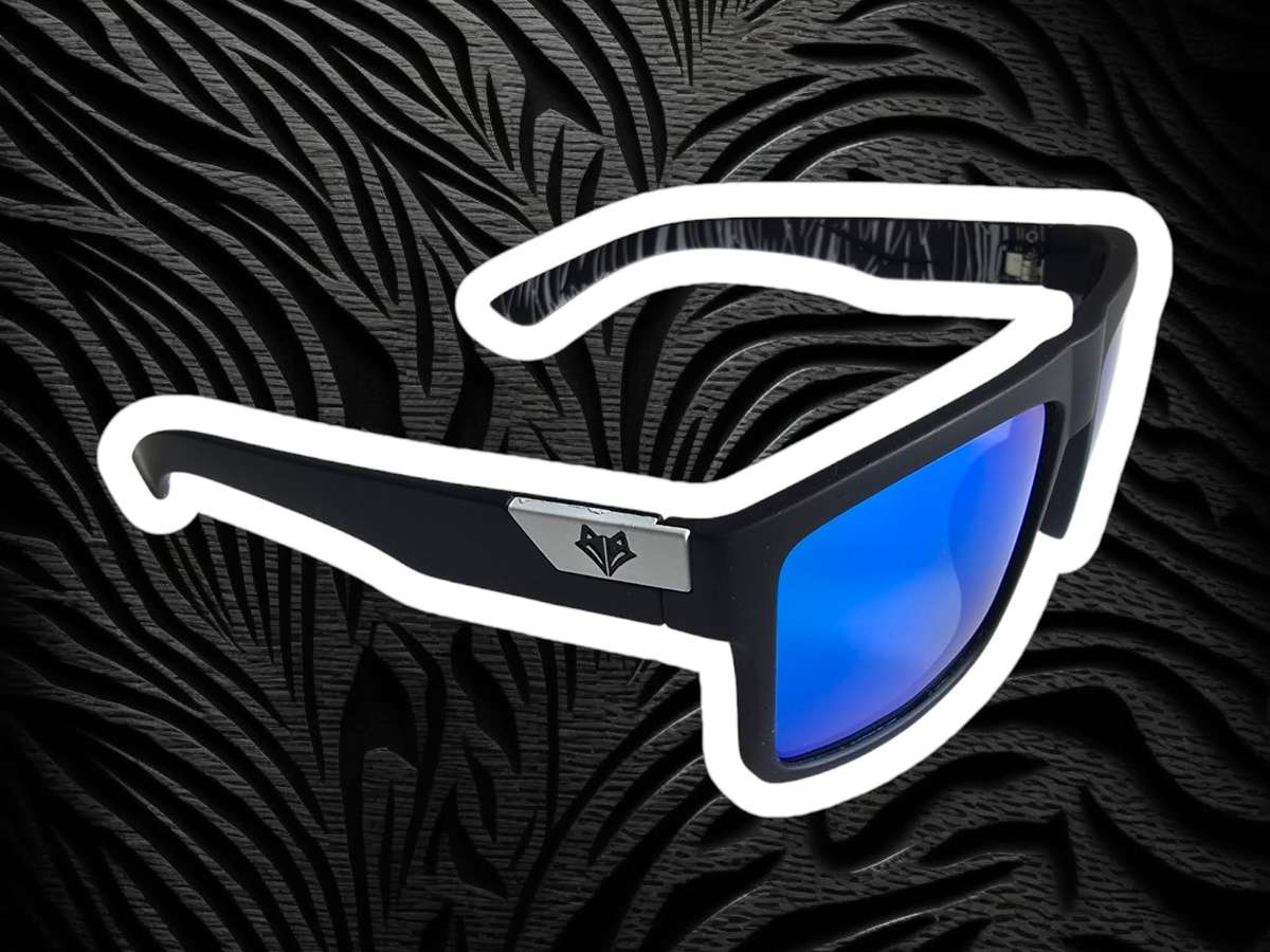 SEPFOX Polarized Sunlasses - Matte Black Frame - Blue Polarized Lenses