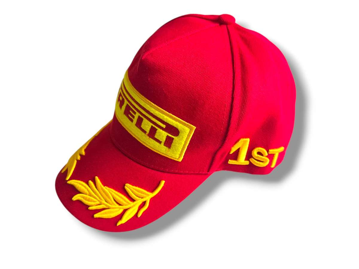 Perelli Ebroidered 1st Place Podium F1 Cap - Red