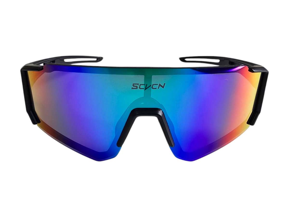 SCVCN Cycling / Cricket Sport Sunglasses Black with Multi Shade Lenses