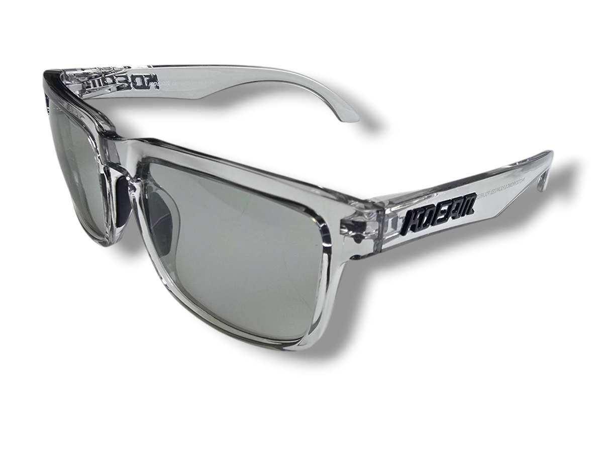 Kdeam High Quality Polarized Classic Square Sunglasses - Ice Clear Frame (Clear Tinted Lenses)