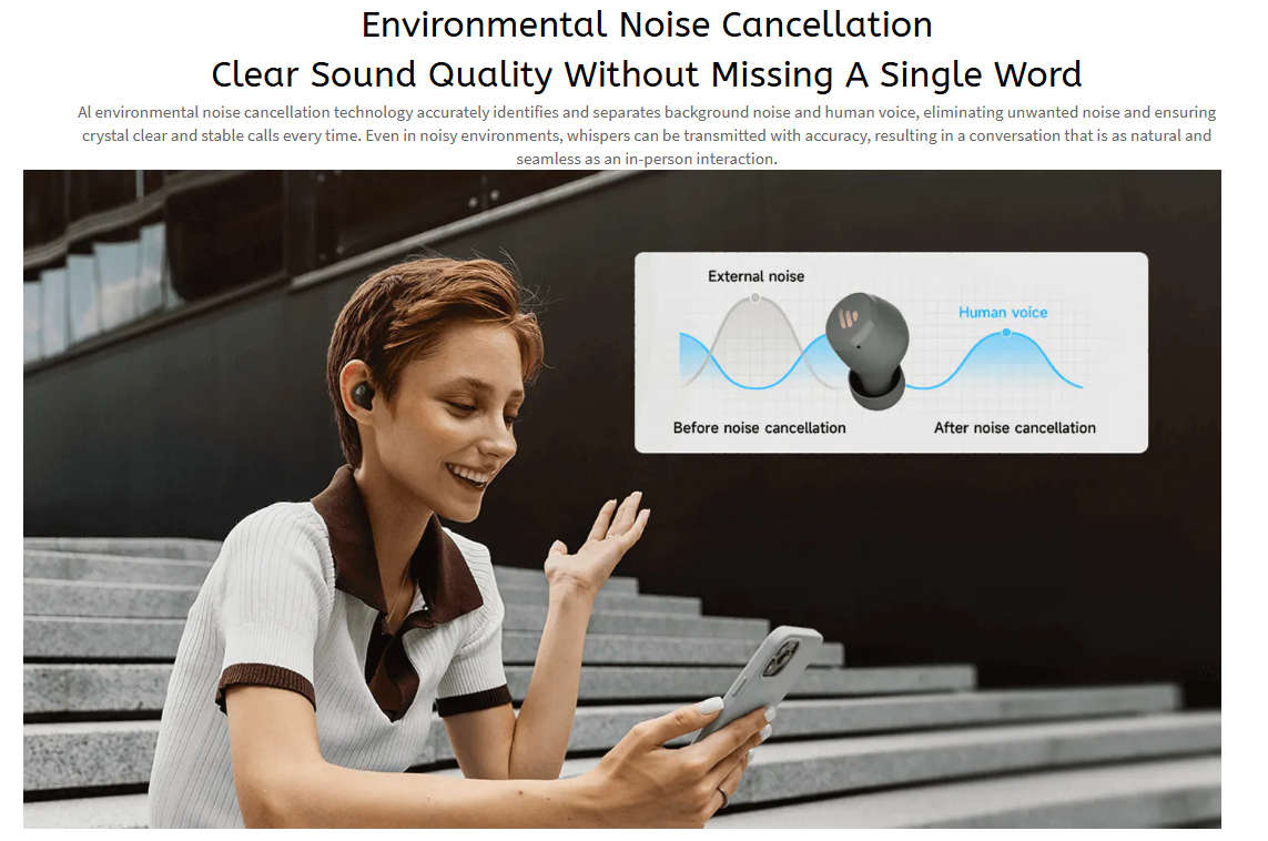 Edifier X3 Lite True Wireless Earbuds - With App Control- Grey