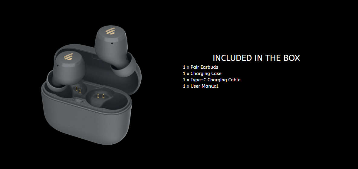 Edifier X3 Lite True Wireless Earbuds - With App Control- Grey