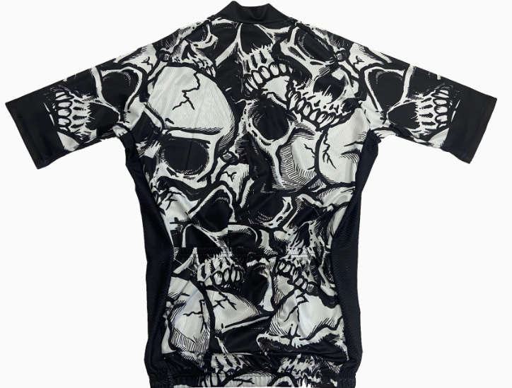 Skull Print Cycling Jersey