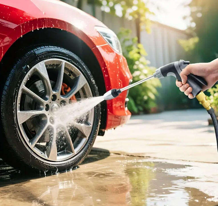 Adjustable Soap Sprayer Adaptor for Garden Hose Pipe