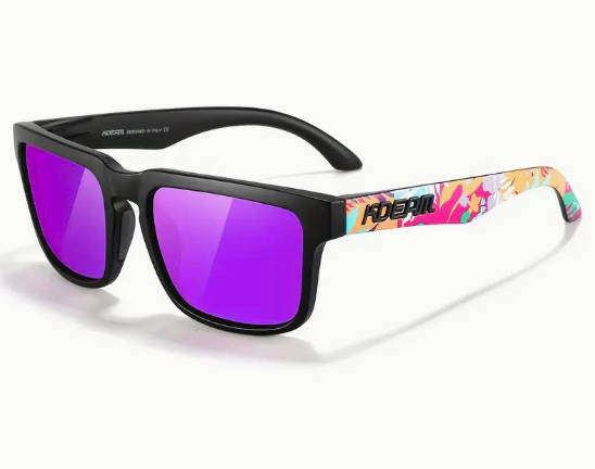 KDEAM High Quality Polarized Men's Classic Square Sunglasses - Tropical Blaze