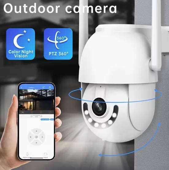 WEATHERPROOF - Outdoor Pan/Tilt WIFI CCTV Security Camera, Night Vision, Motion Detect - App Control
