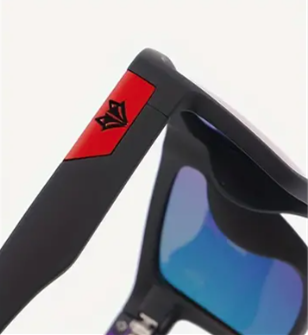 SEPFOX Polarized Sunlasses - Matte Black Frame - Blue Polarized Lenses