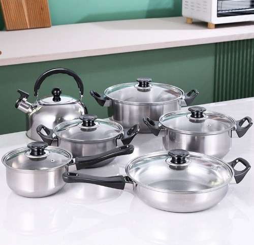 Premium 12 Piece Top quality stainless steel Cookware set - complete
