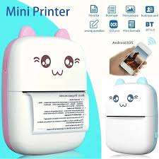 Portable Wireless Bluetooth Thermal Instant Photo Printer for iPhone/Android, USB Rechargeable