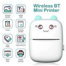 Portable Wireless Bluetooth Thermal Instant Photo Printer for iPhone/Android, USB Rechargeable