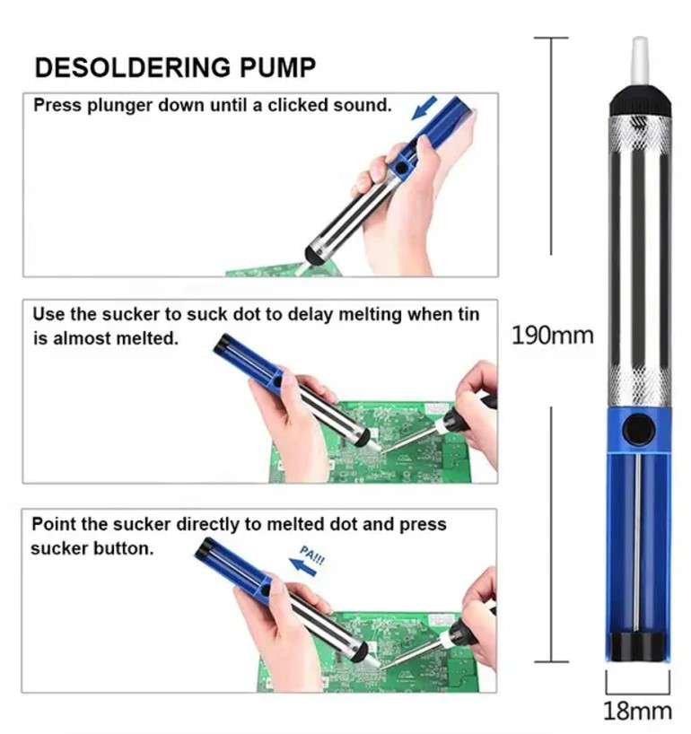 Complete Soldering Iron Kit - 60W Soldering Iron Adjustable Temperature with Accessories