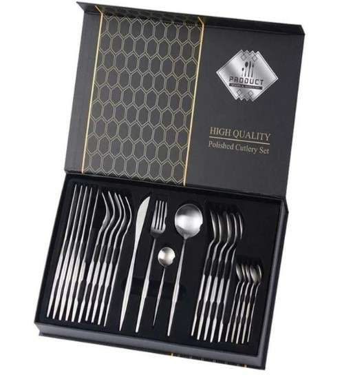 24 Piece Stainless Steel Premium Cutlery Set