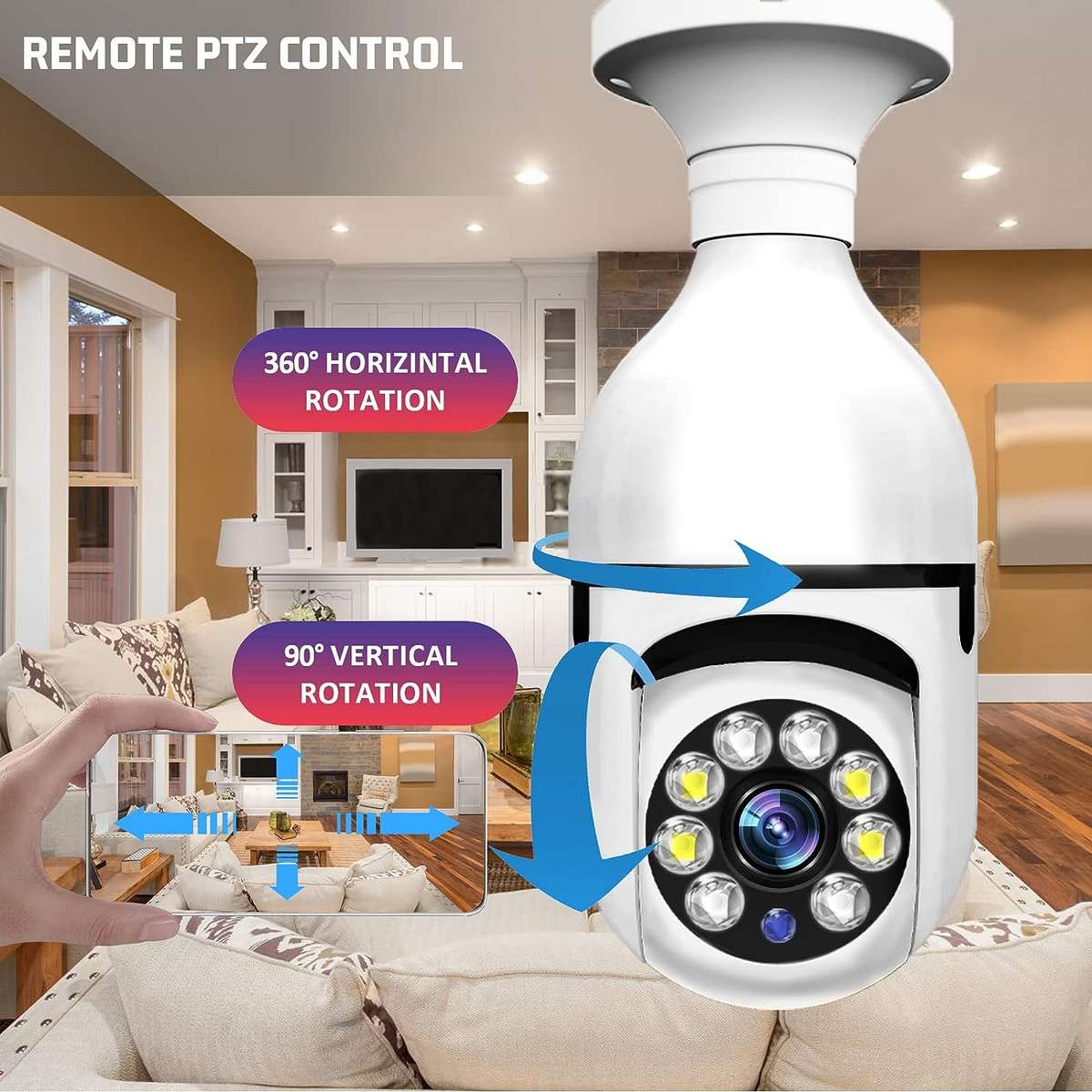 360 Degree 1080P Wireless Panoramic Home Security WiFi Smart Camera