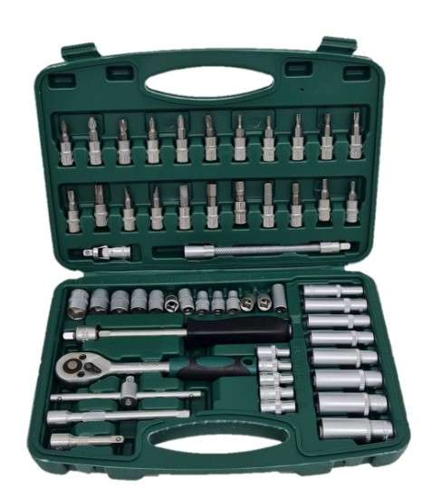 56 Piece Professional Portable Socket/Ratchet/wrench Set in storage case