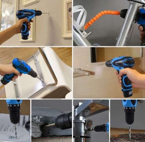 25 in 1 Cordless Rechargeable Drill Set with lithium ion battery - 12V