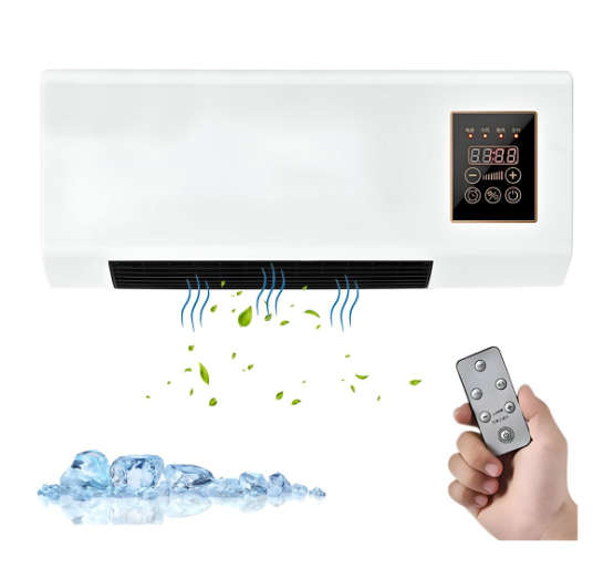 Wall mounted or mobile air conditioner/cooler with LED display & remote