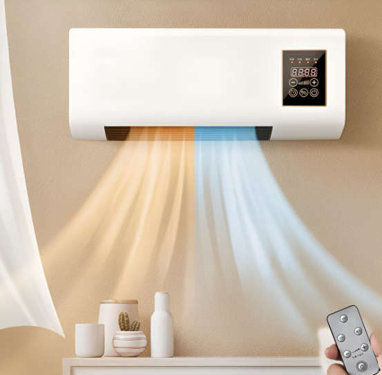 Wall mounted or mobile air conditioner/cooler with LED display & remote