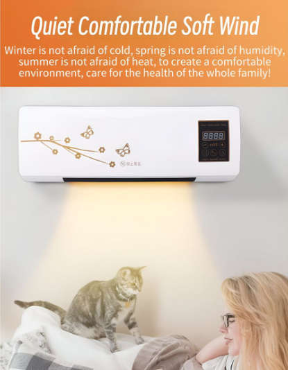 Wall mounted or mobile air conditioner/cooler with LED display & remote