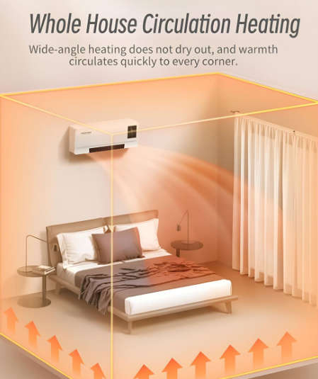 Wall mounted or mobile air conditioner/cooler with LED display & remote