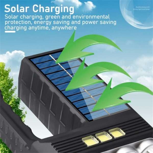 Solar Powered Multi-functional Super Bright Searchlight 11LED+COB - Shines up to 2000m!!!