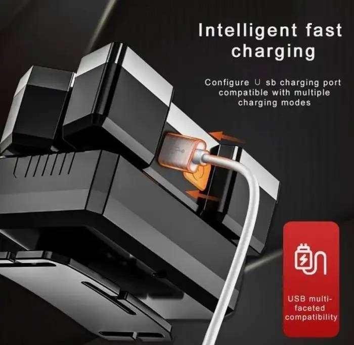 High Power 5LED Waterproof Four Gear Mode Rechargeable Headlamp