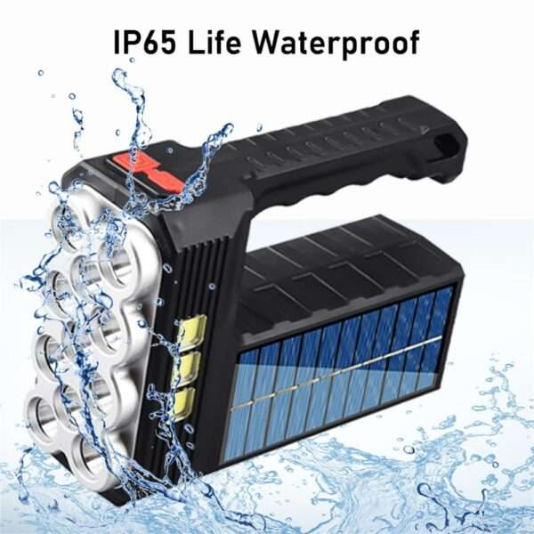 Solar Powered Multi-functional Super Bright Searchlight 11LED+COB - Shines up to 2000m!!!