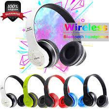 Bluetooth Portable Wireless Headphones with Built in Mic and Memory Card slot