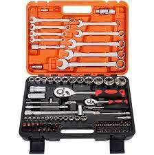 HUGE 82 Piece Socket/Wrench and Tool Set - 1/2" 1/4"