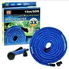 Magic Expandable Hose Pipe - 15m Expanding Hose With Multi-Function Fittings - EXPANDS UP TO 45M