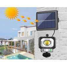 Outdoor Solar Wall Motion Sensor LED Spotlight with Panel - NO ELECTRICITY NEEDED!
