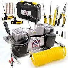 Heavy Duty Air Compressor & Tyre Inflator with Repair Kit
