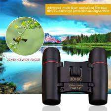 30x60 Compact Pocket Size Binoculars with Night Vision and Powerful Folding Telescope
