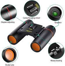 30x60 Compact Pocket Size Binoculars with Night Vision and Powerful Folding Telescope