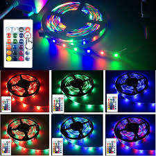 Super Bright 5m (16 COLOUR CHANGING) LED - RGB Waterproof Strip Light & Remote