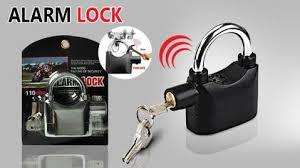 COMBO:  1 x110dcb Kinbar security alarm padlock with 2 x Anti-theft Alarm doorstoppers