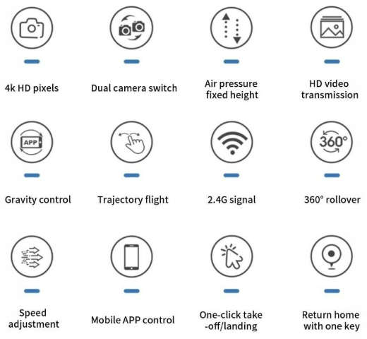 E88 - Dual Camera Drone With One Key Take off And Landing